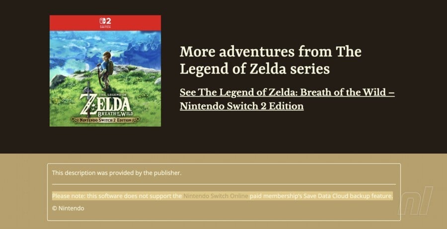 Zelda TOTK Switch 2 Cloud Saves